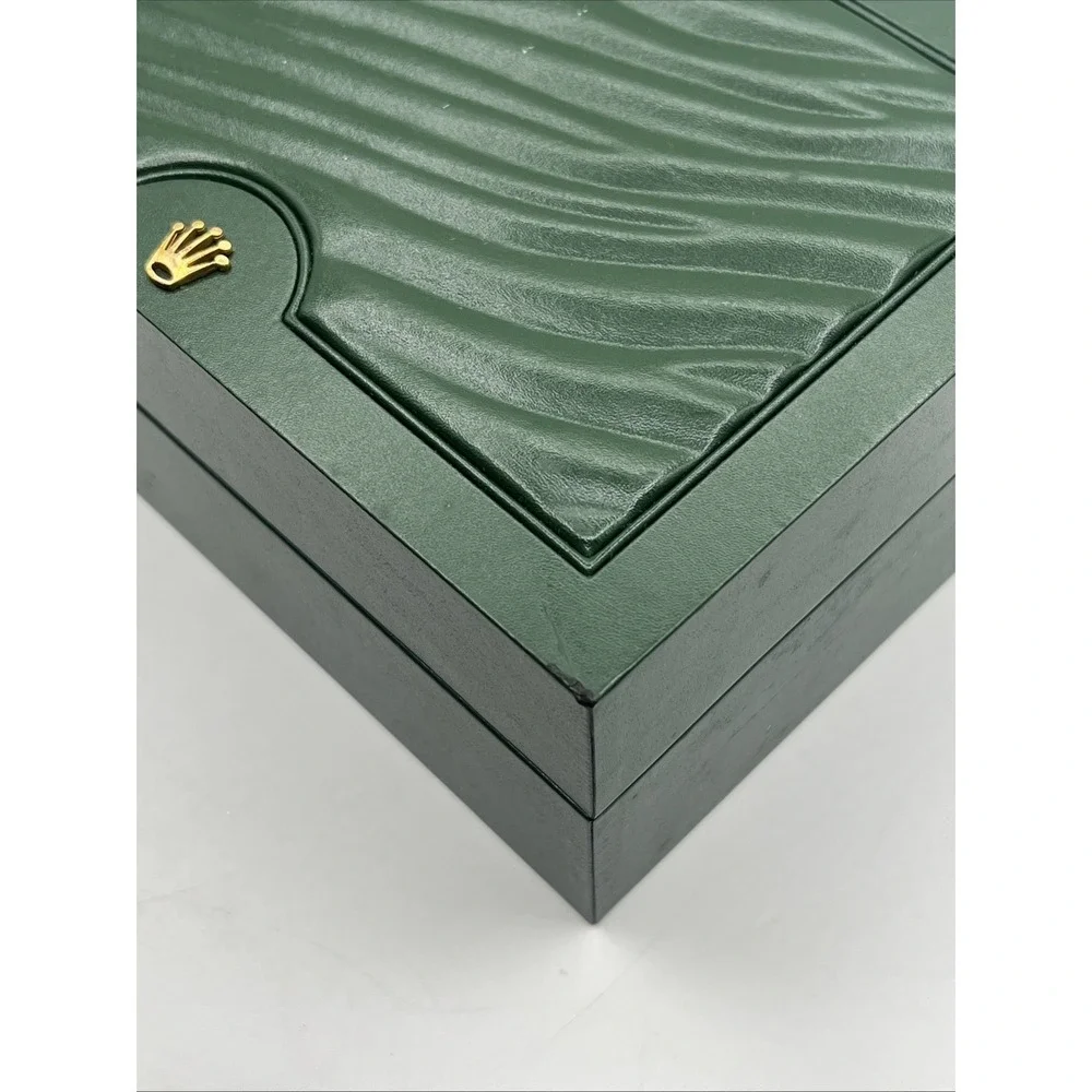 Rolex Watch Box Case Green Leather Wood 39139.64 AUTHENIC